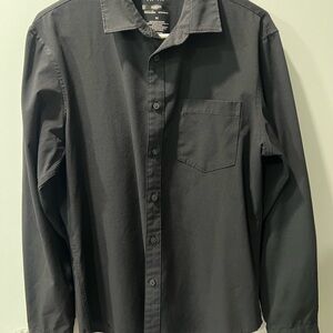 Apt. 9 Premier Flex Untucked Fit Men's Black Button-Down Shirt